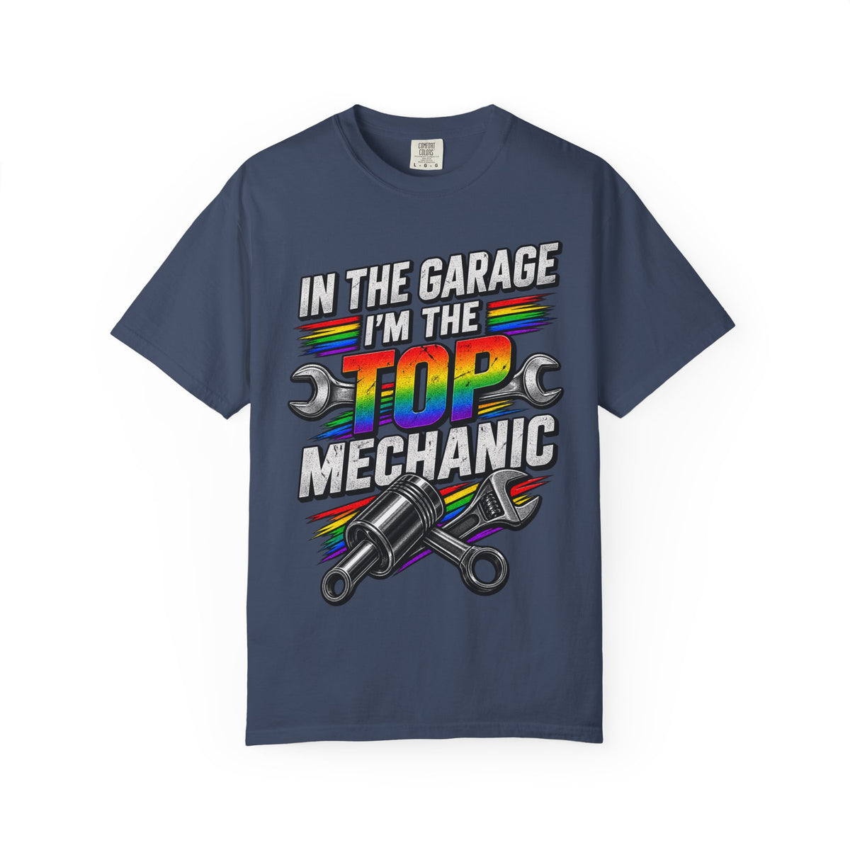 Top Mechanic T-Shirt — "In the Garage I'm the Top Mechanic" Graphic Tee