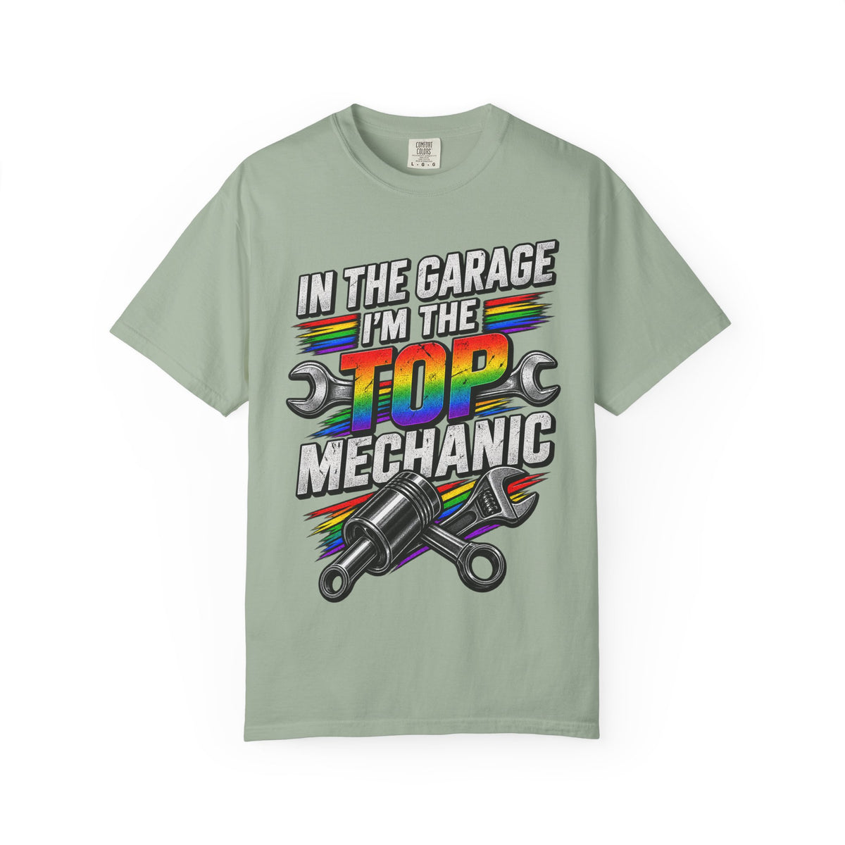 Top Mechanic T-Shirt — "In the Garage I'm the Top Mechanic" Graphic Tee