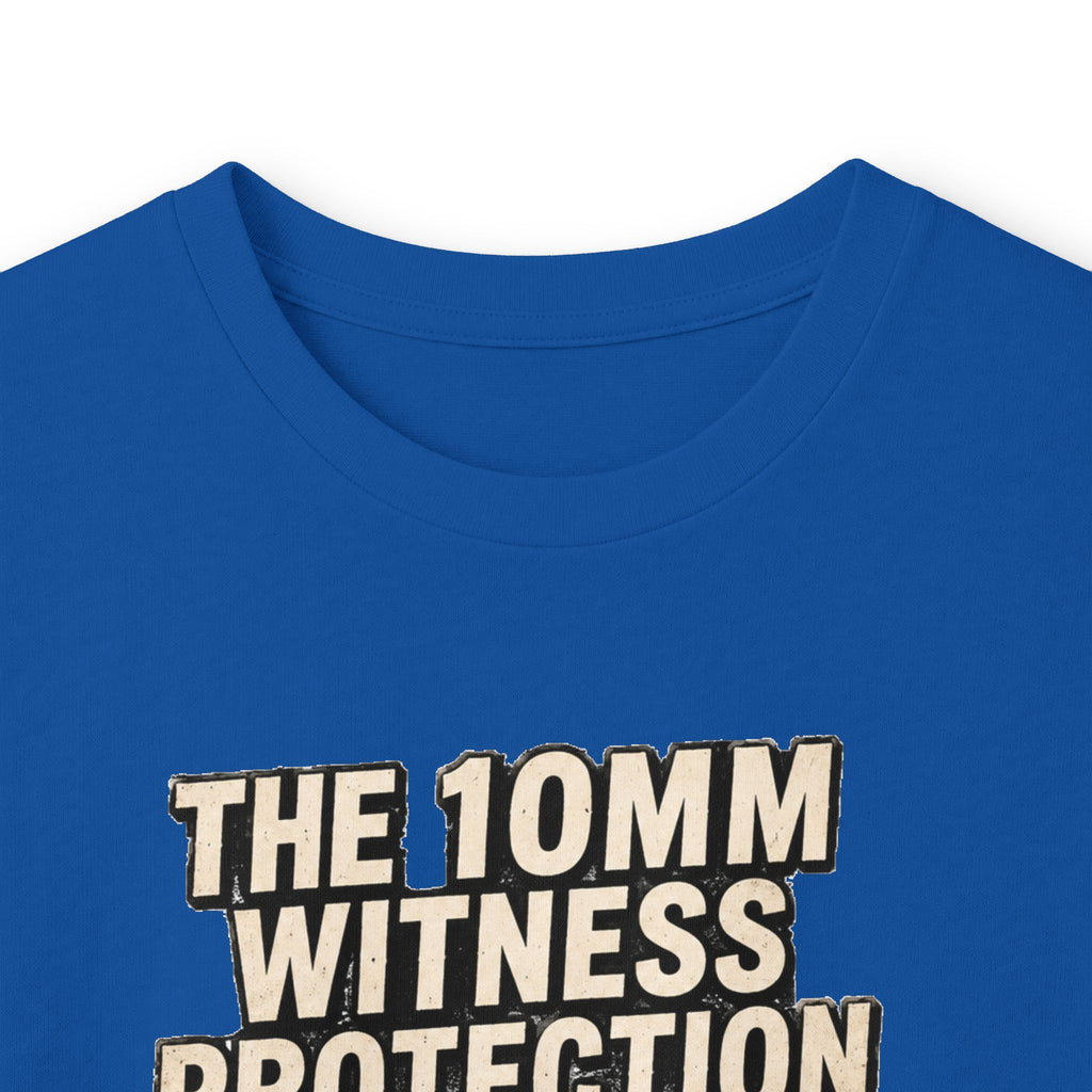 Long Sleeve Tee — “10mm Witness Protection Program” Wanted Poster Design