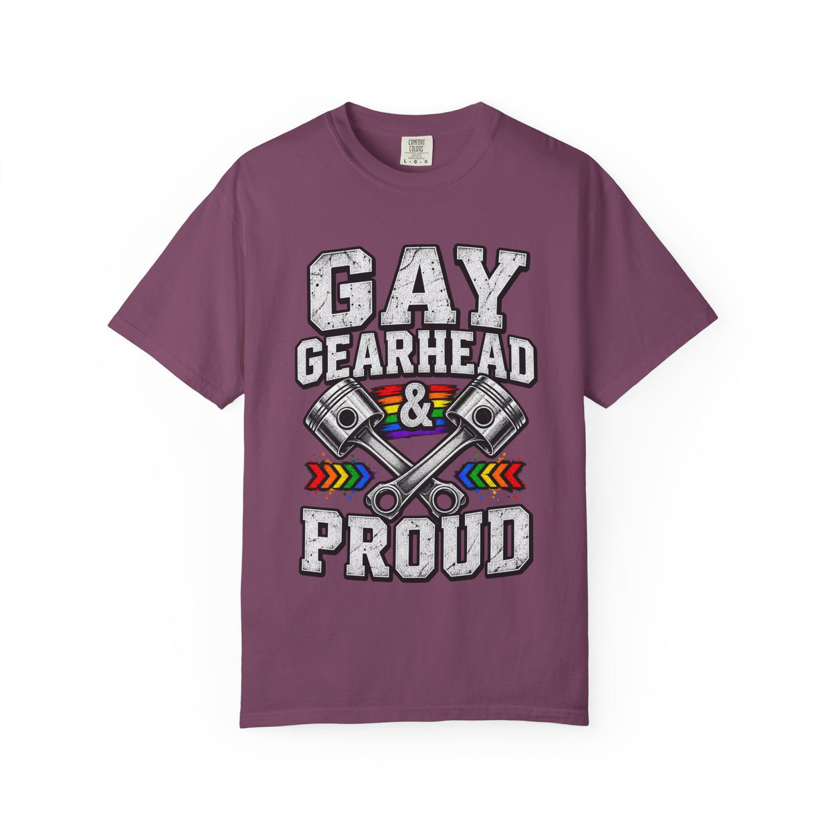 Gay Gearhead & Proud T-Shirt — LGBTQ+ Car Enthusiast Tee