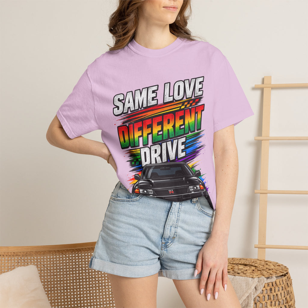 T-Shirt — "Same Love Different Drive" Car Graphic Tee