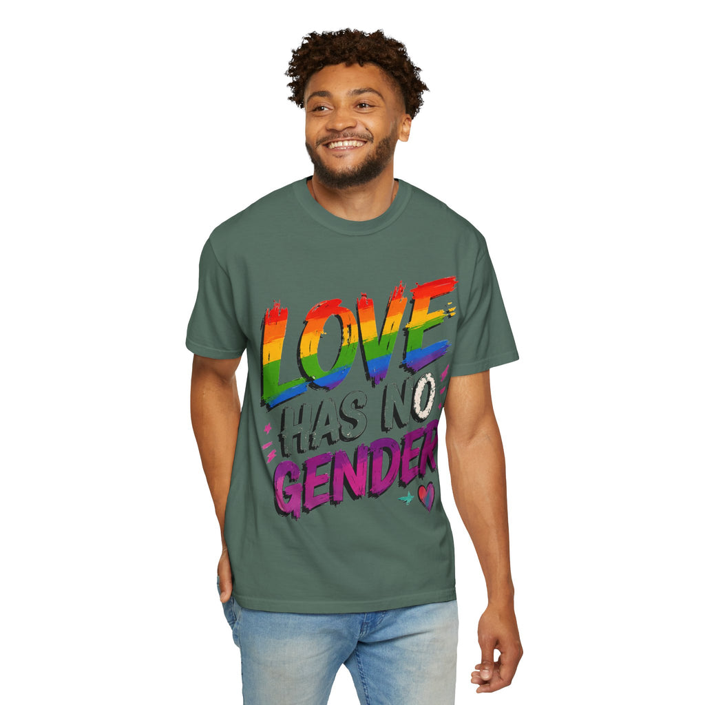 T-Shirt — "Love Has No Gender" Rainbow Pride Graphic Tee