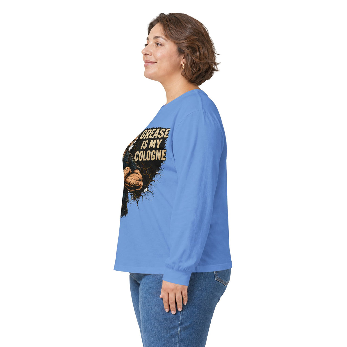 Grease Is My Cologne Long Sleeve Tee