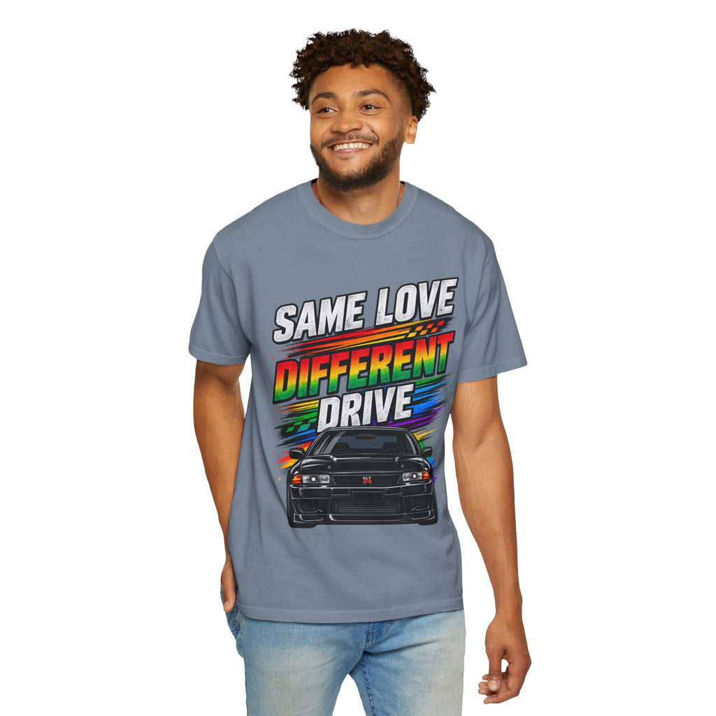 T-Shirt — "Same Love Different Drive" Car Graphic Tee