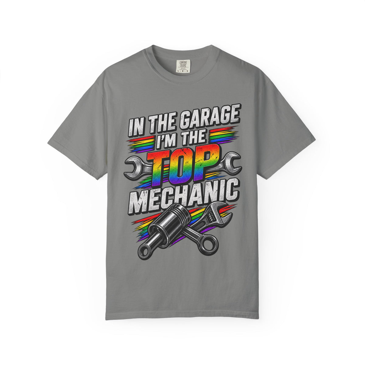 Top Mechanic T-Shirt — "In the Garage I'm the Top Mechanic" Graphic Tee