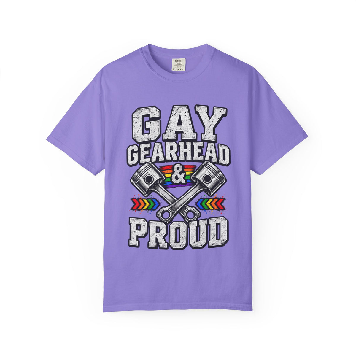 Gay Gearhead & Proud T-Shirt — LGBTQ+ Car Enthusiast Tee