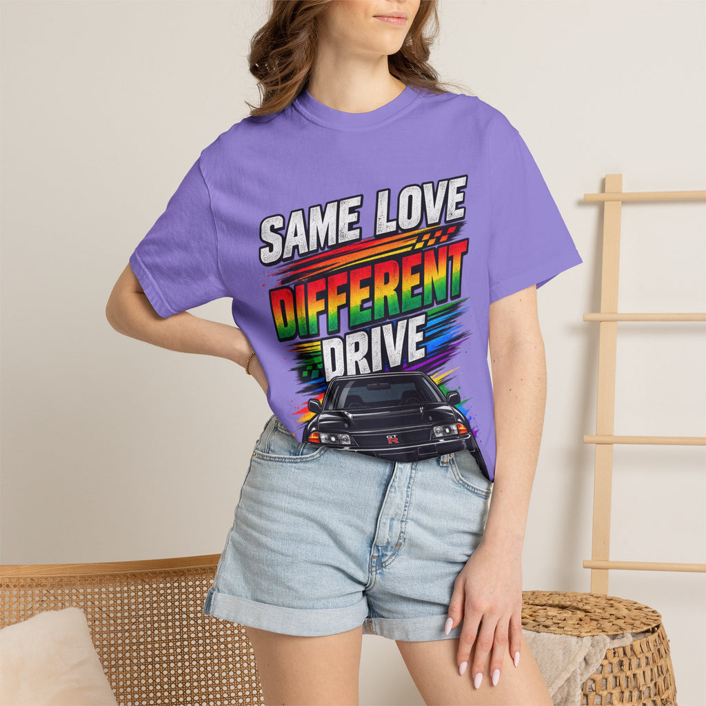 T-Shirt — "Same Love Different Drive" Car Graphic Tee