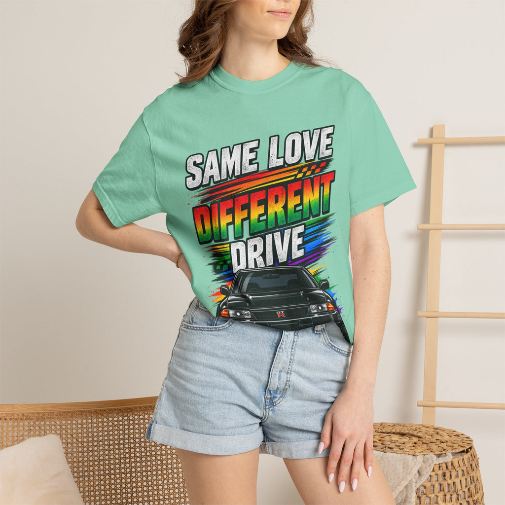 T-Shirt — "Same Love Different Drive" Car Graphic Tee
