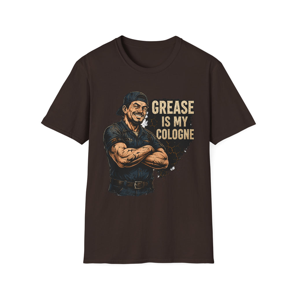 Grease Is My Cologne T‑Shirt — Funny Mechanic Vintage Auto Tee