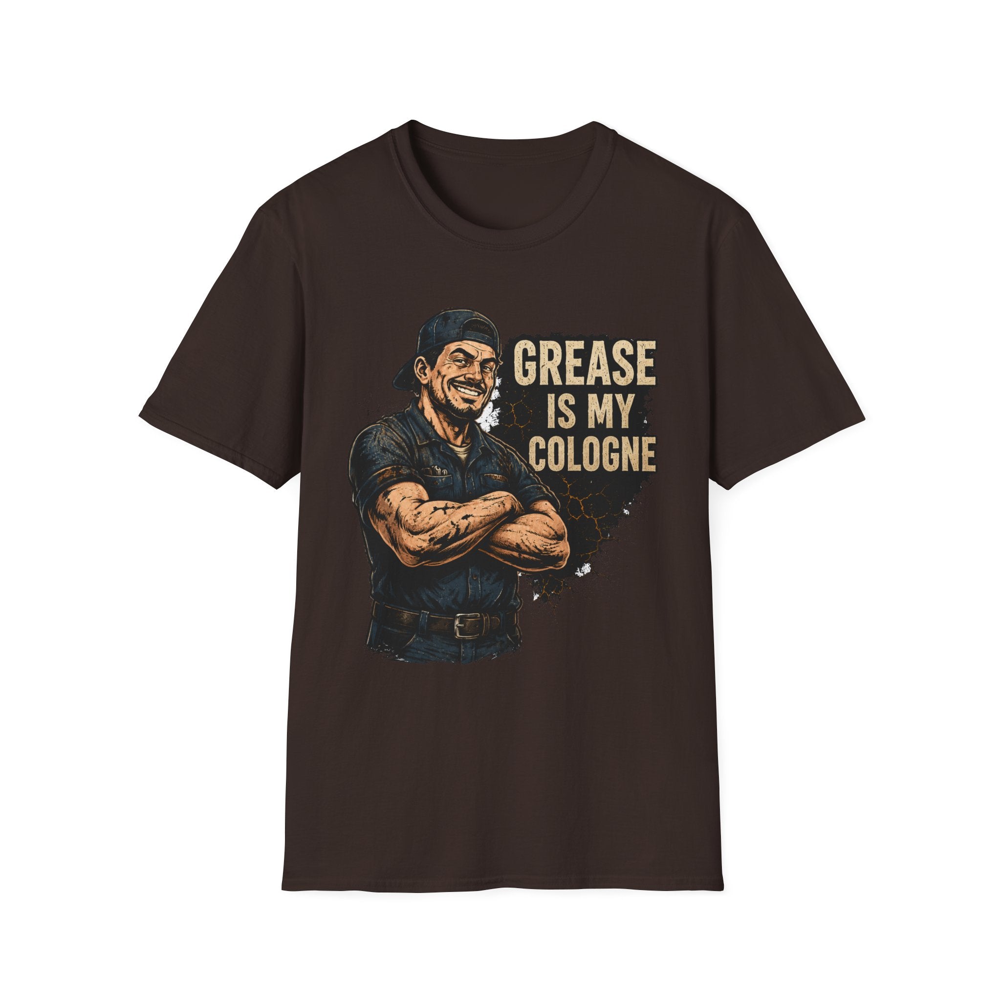 Grease Is My Cologne T‑Shirt — Funny Mechanic Vintage Auto Tee