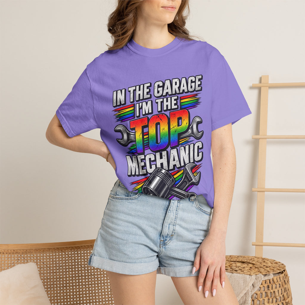 Top Mechanic T-Shirt — "In the Garage I'm the Top Mechanic" Graphic Tee
