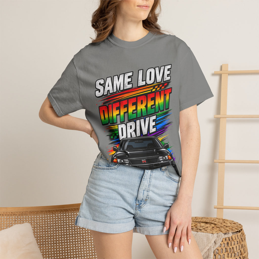 T-Shirt — "Same Love Different Drive" Car Graphic Tee