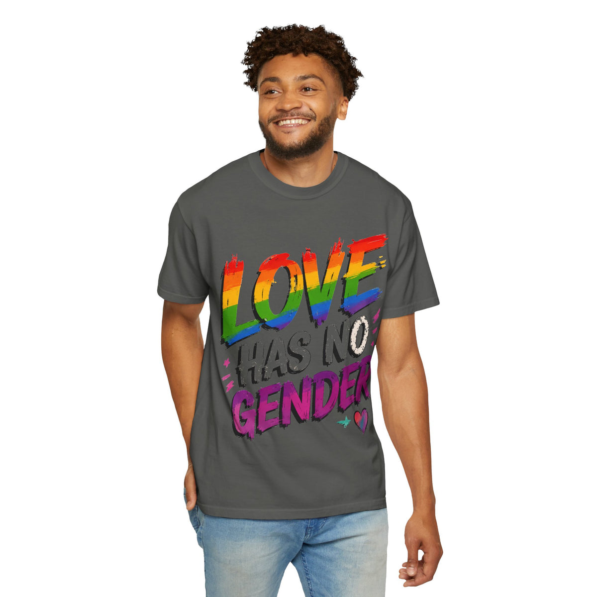 T-Shirt — "Love Has No Gender" Rainbow Pride Graphic Tee