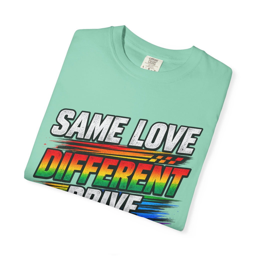 T-Shirt — "Same Love Different Drive" Car Graphic Tee