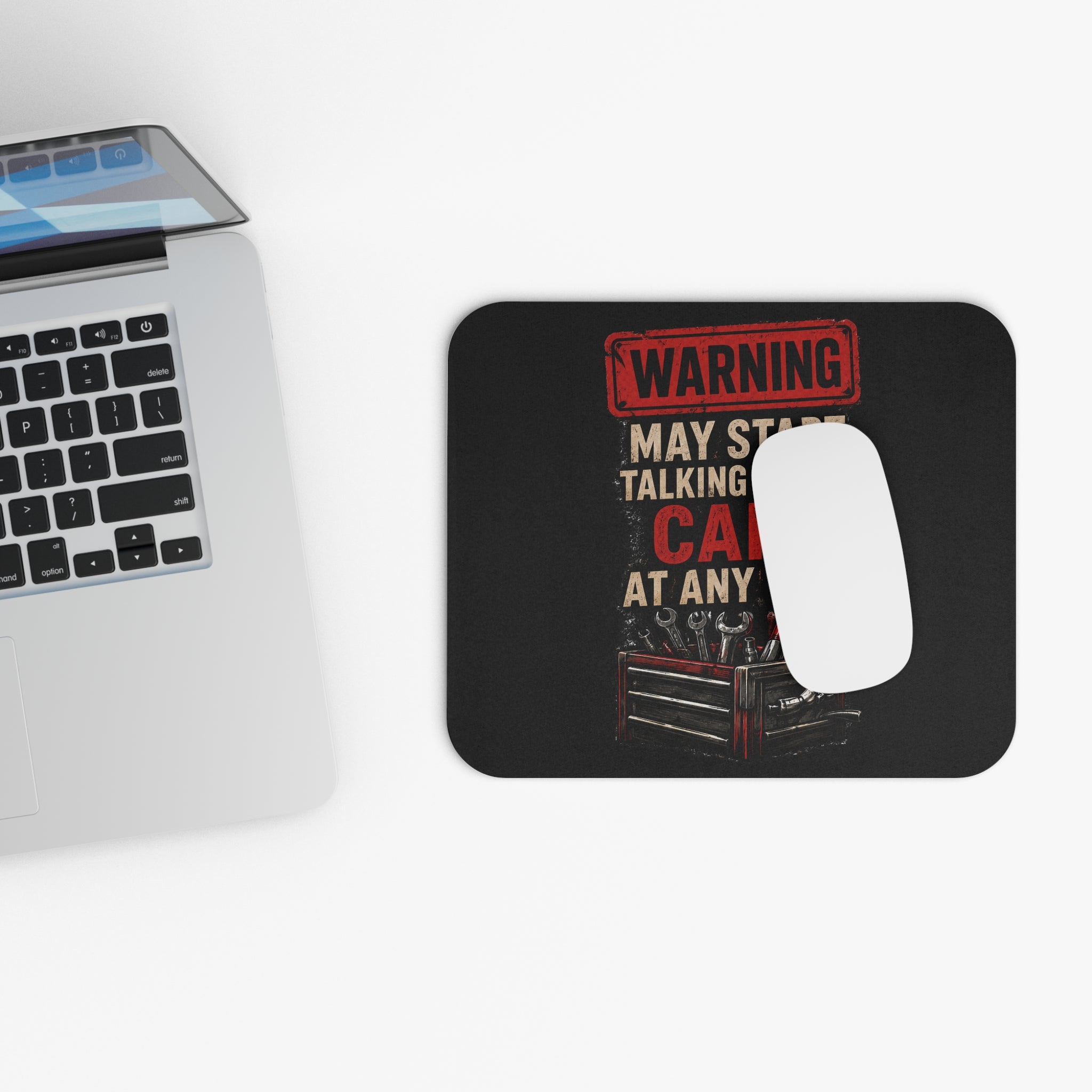 Warning May Start Talking About Cars Mouse Pad
