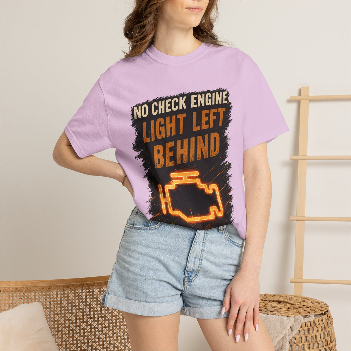T-Shirt - “No Check Engine Light Left Behind” Car Mechanic Graphic Tee #15