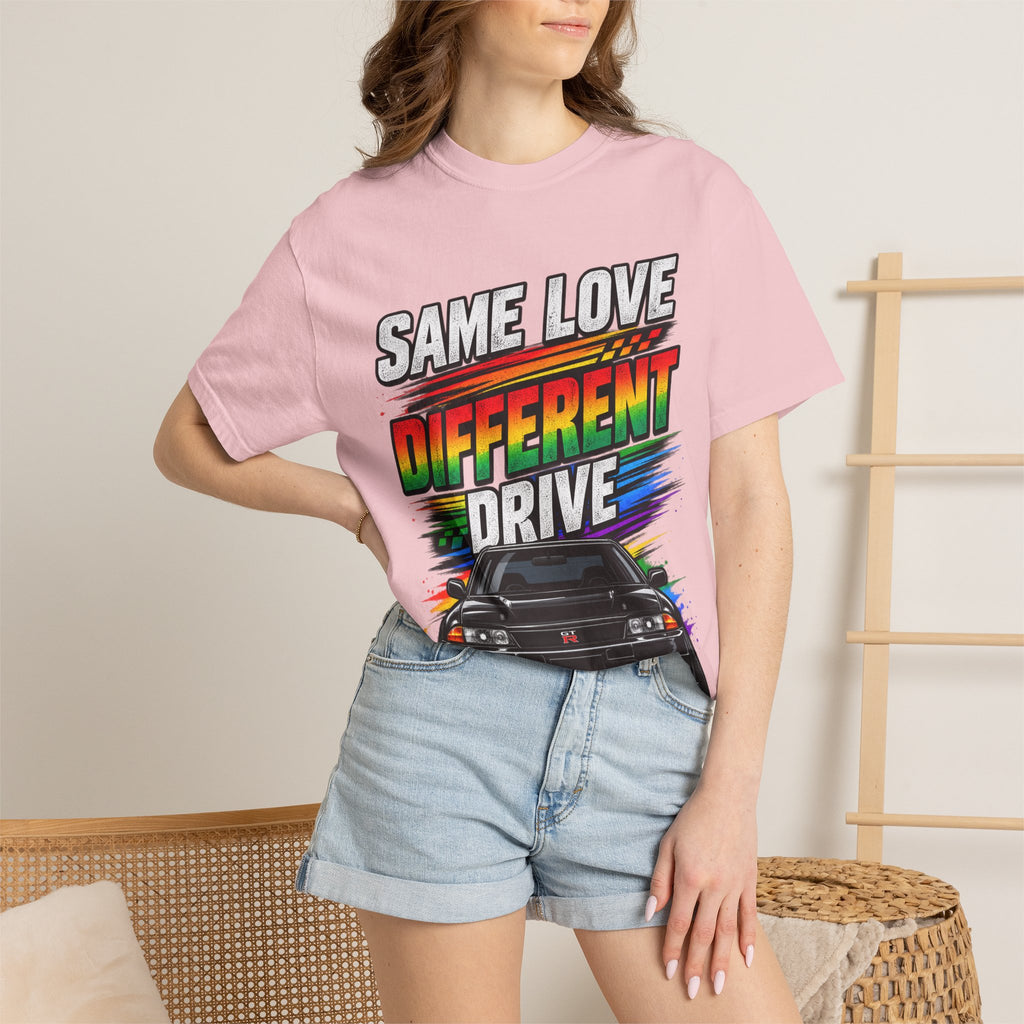 T-Shirt — "Same Love Different Drive" Car Graphic Tee