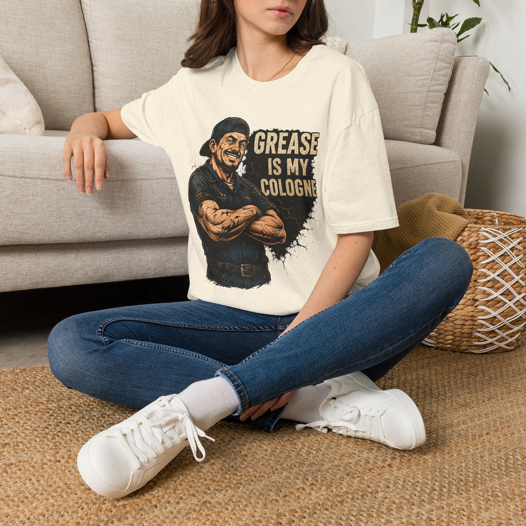 Grease Is My Cologne T‑Shirt — Funny Mechanic Vintage Auto Tee
