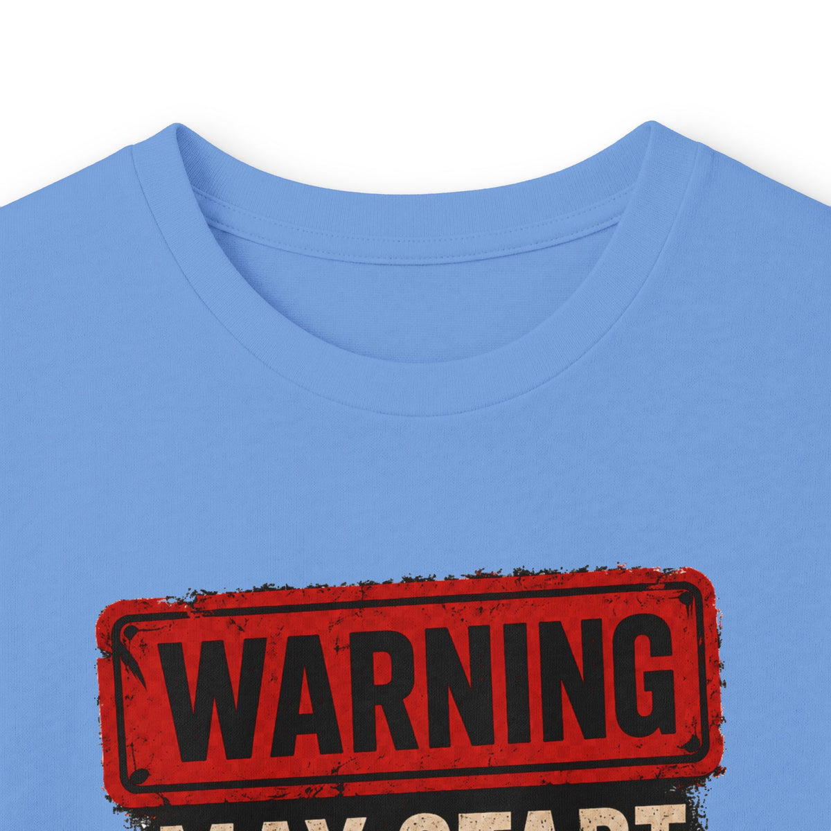 Long Sleeve Tee — "Warning: May Start Talking About Cars at Any Time" Car Lover Shirt