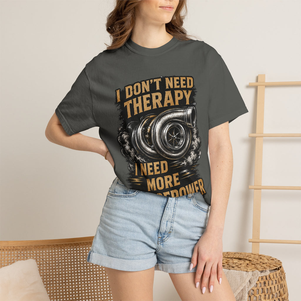 Horsepower Turbo T-Shirt — “I Don't Need Therapy I Need More Horsepower” Car Enthusiast Tee #3