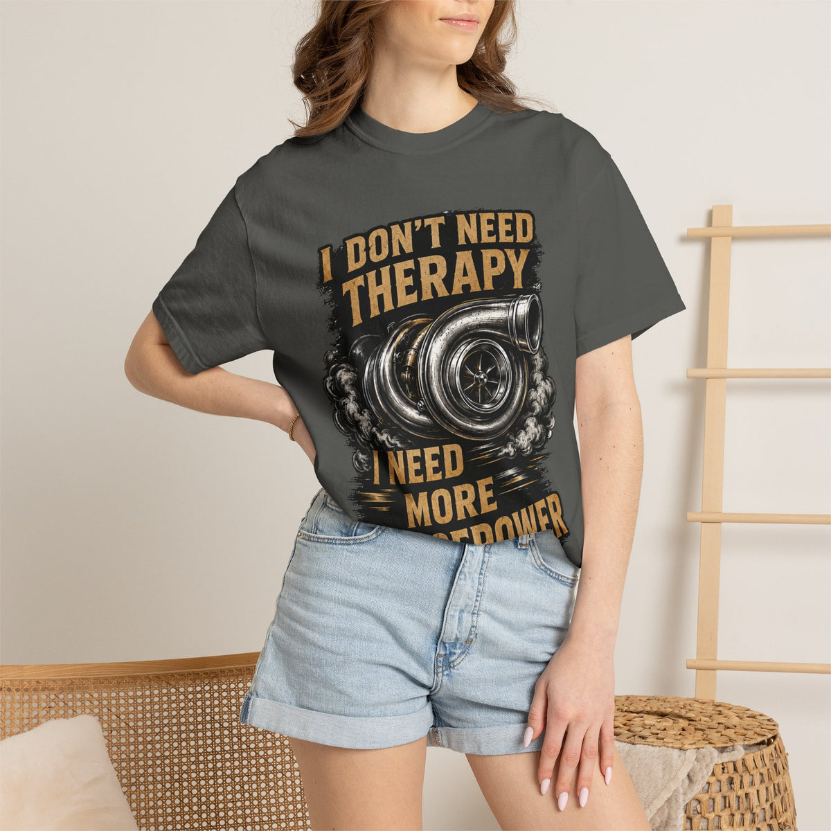 Horsepower Turbo T-Shirt — “I Don't Need Therapy I Need More Horsepower” Car Enthusiast Tee #3