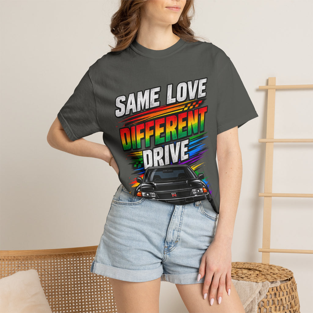 T-Shirt — "Same Love Different Drive" Car Graphic Tee