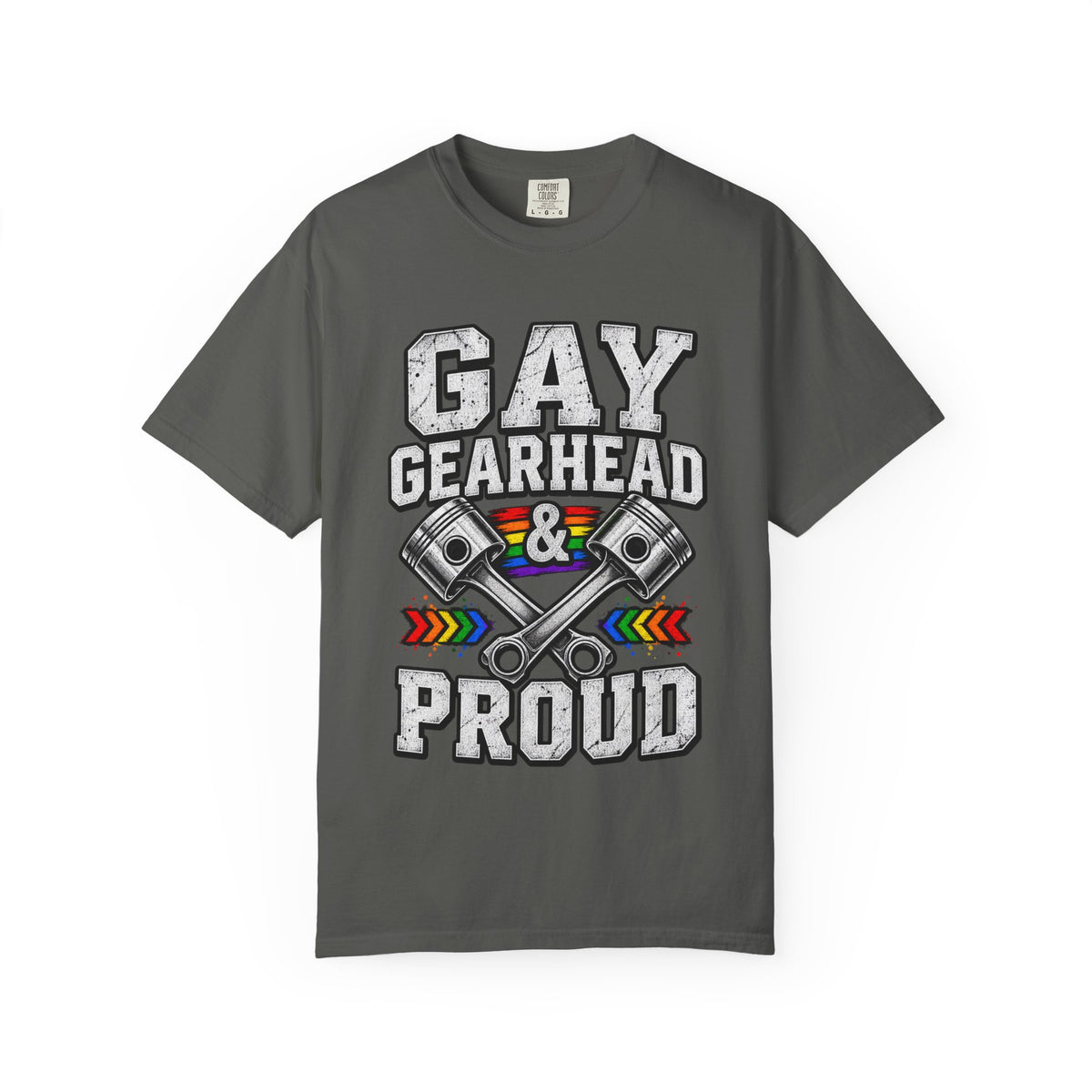 Gay Gearhead & Proud T-Shirt — LGBTQ+ Car Enthusiast Tee