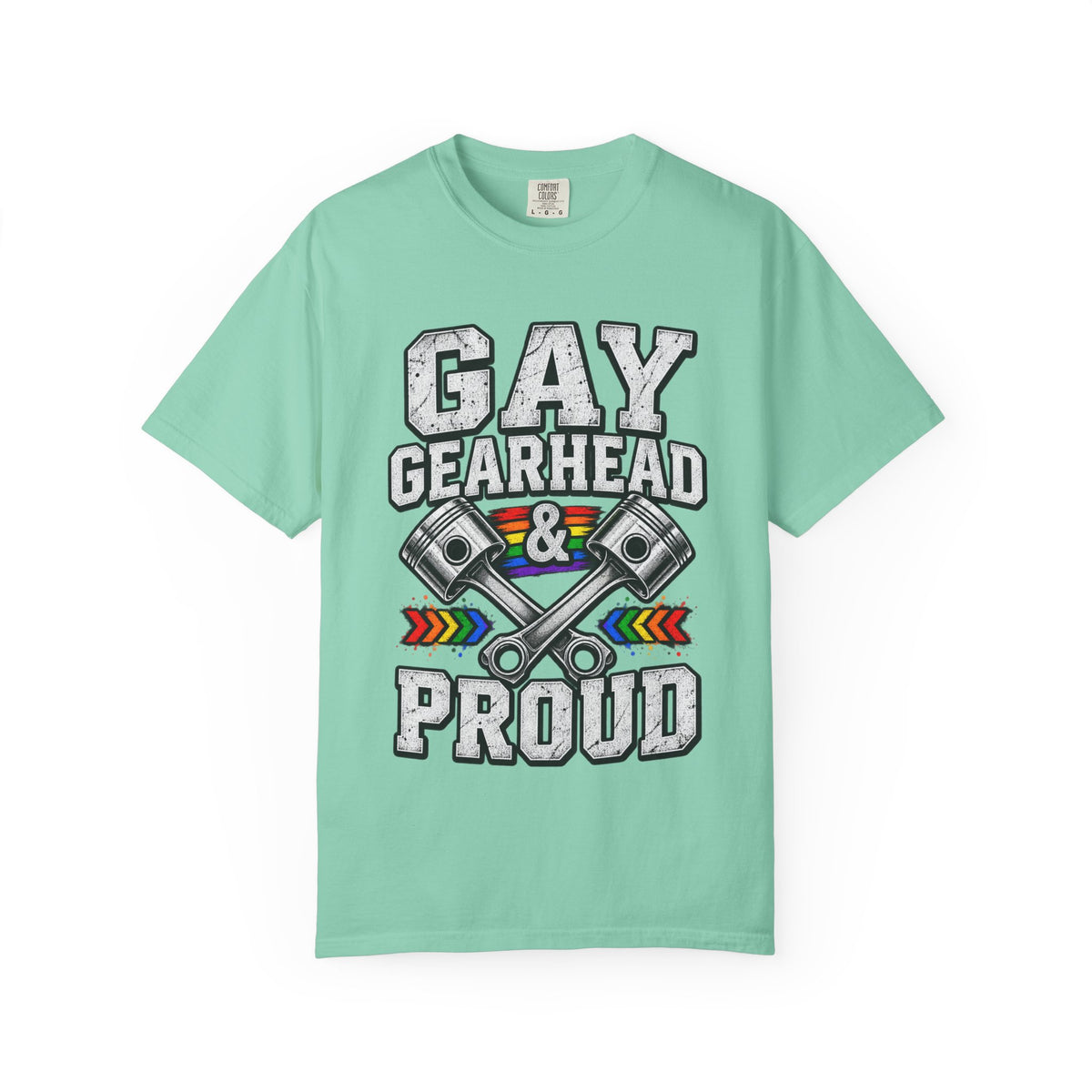 Gay Gearhead & Proud T-Shirt — LGBTQ+ Car Enthusiast Tee