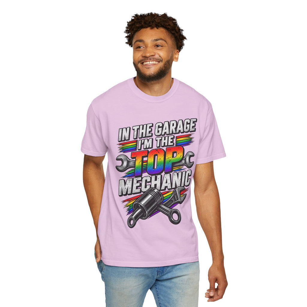 Top Mechanic T-Shirt — "In the Garage I'm the Top Mechanic" Graphic Tee