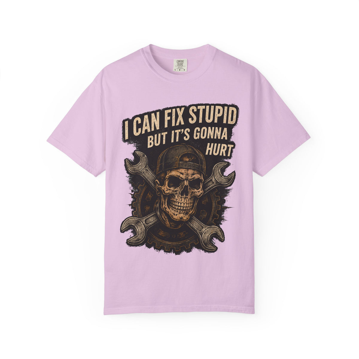 I Can Fix Stupid Skull T-Shirt — Mechanic Wrench Graphic Tee #9
