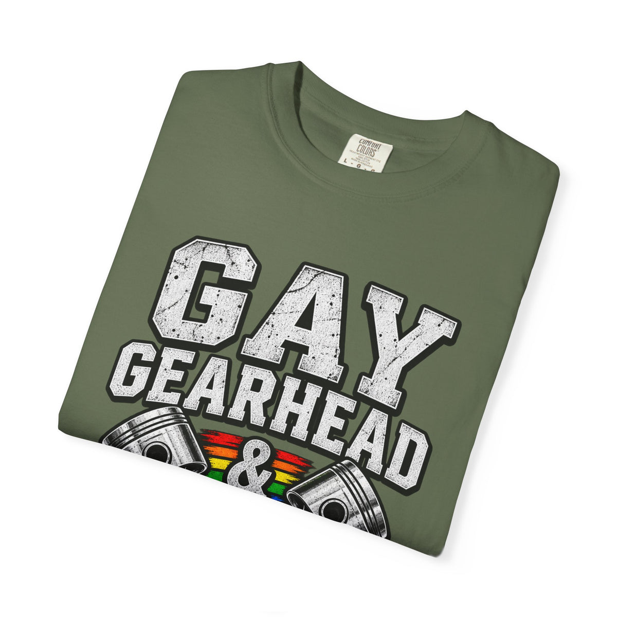 Gay Gearhead & Proud T-Shirt — LGBTQ+ Car Enthusiast Tee