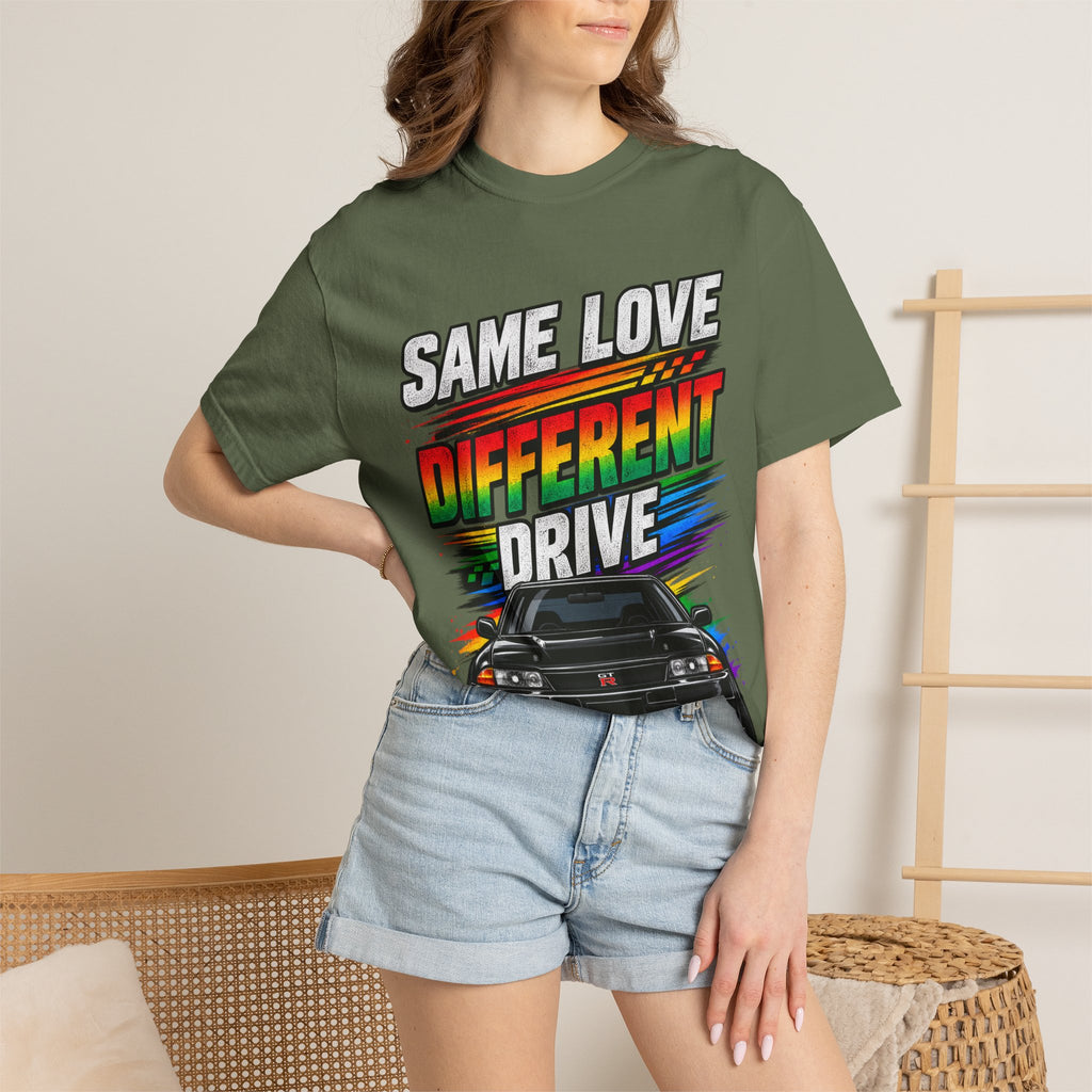 T-Shirt — "Same Love Different Drive" Car Graphic Tee