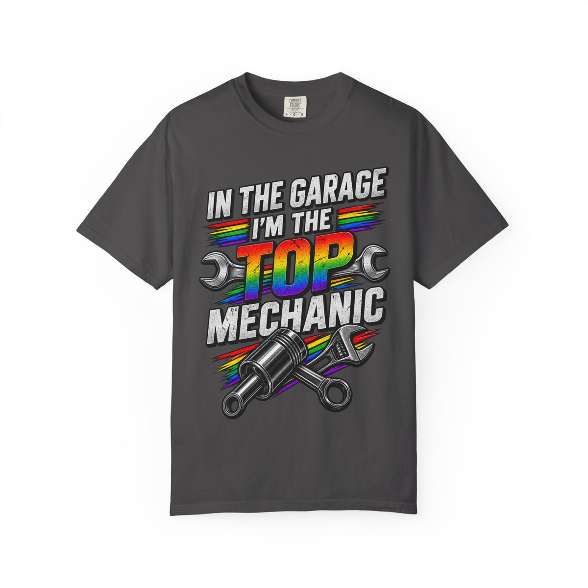 Top Mechanic T-Shirt — "In the Garage I'm the Top Mechanic" Graphic Tee