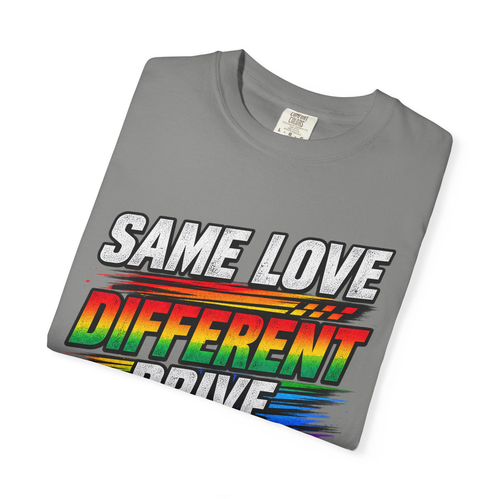 T-Shirt — "Same Love Different Drive" Car Graphic Tee