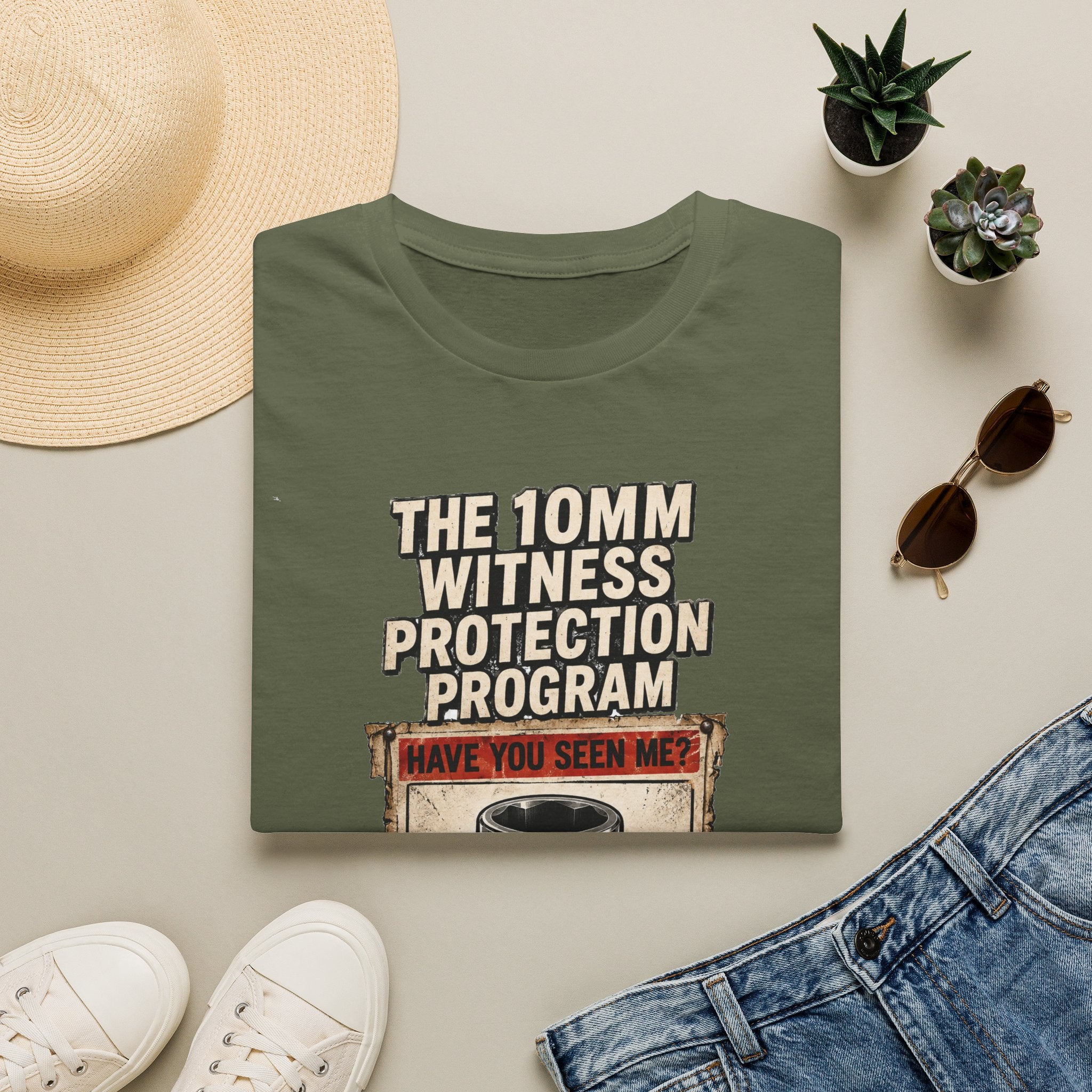 “The 10mm Witness Protection Program” Funny Graphic Tee-