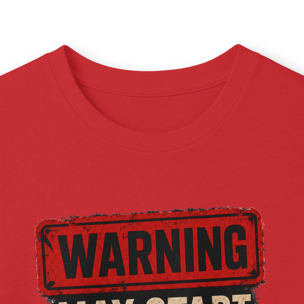 Long Sleeve Tee — "Warning: May Start Talking About Cars at Any Time" Car Lover Shirt