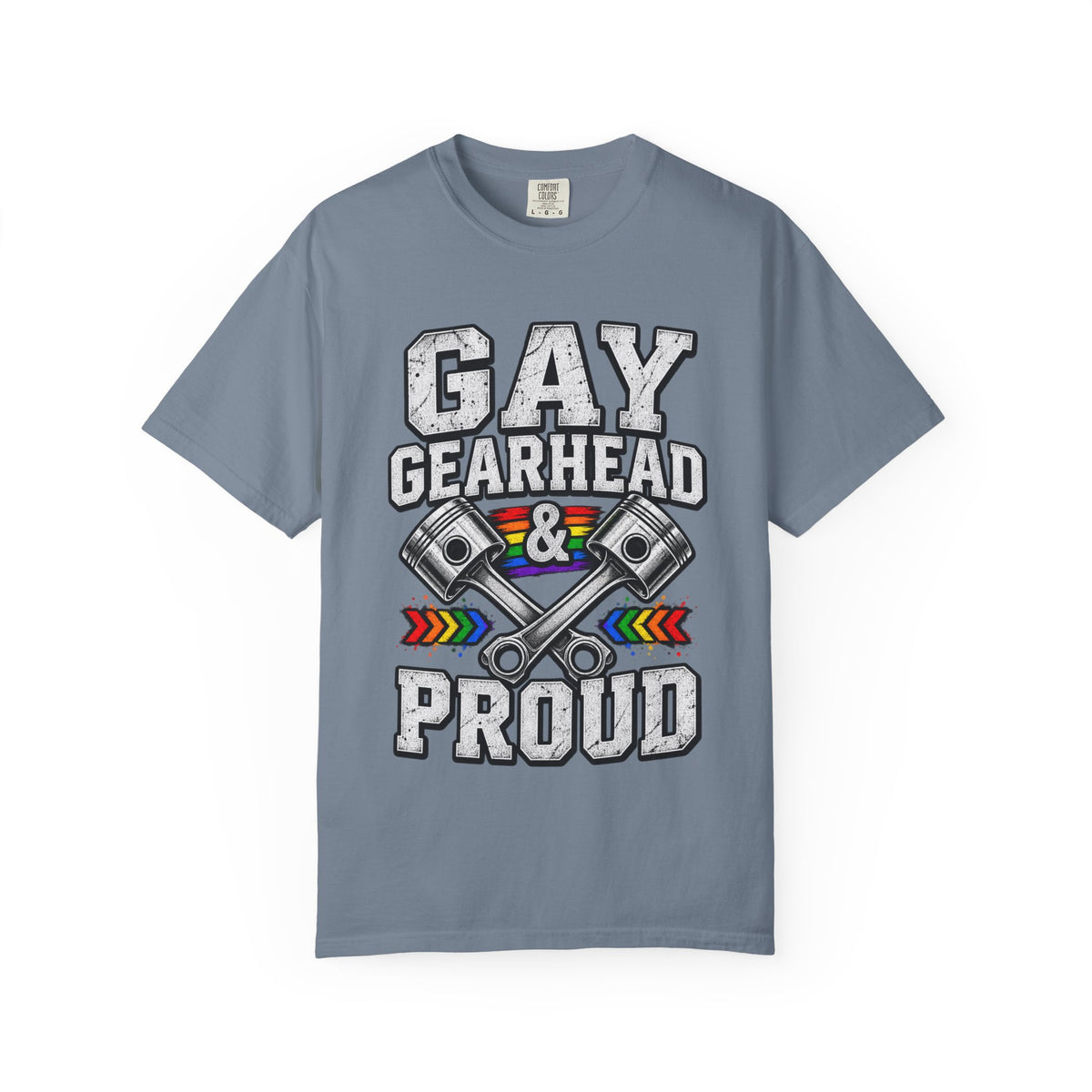 Gay Gearhead & Proud T-Shirt — LGBTQ+ Car Enthusiast Tee