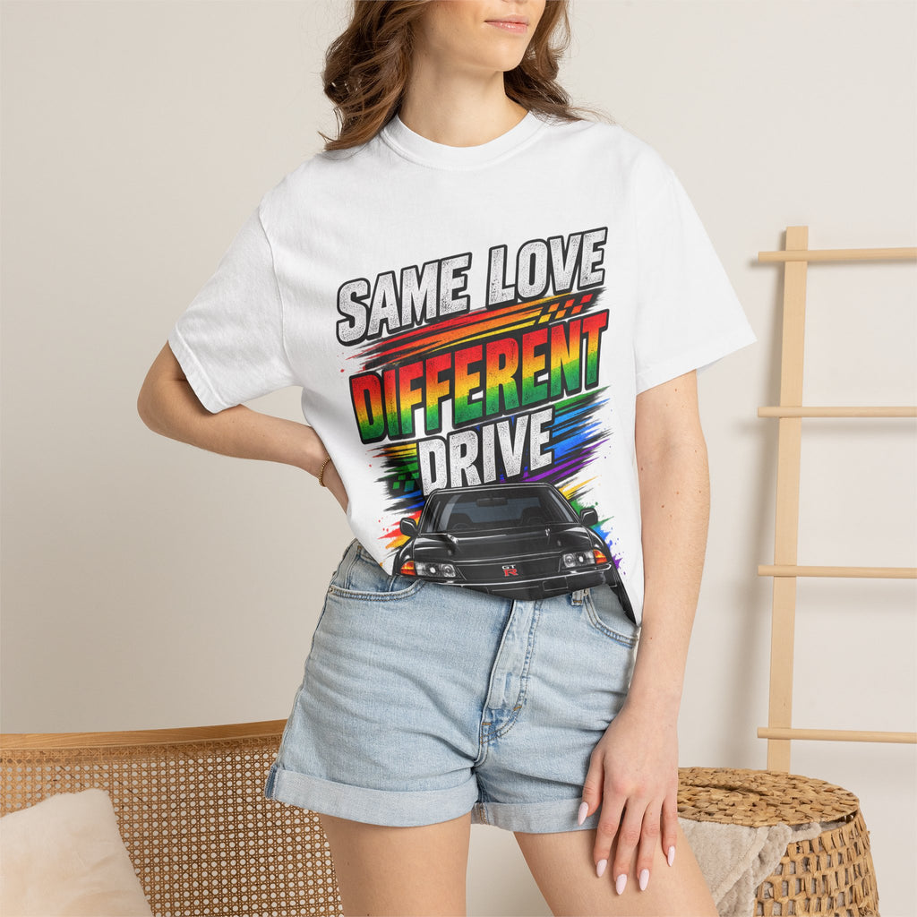 T-Shirt — "Same Love Different Drive" Car Graphic Tee