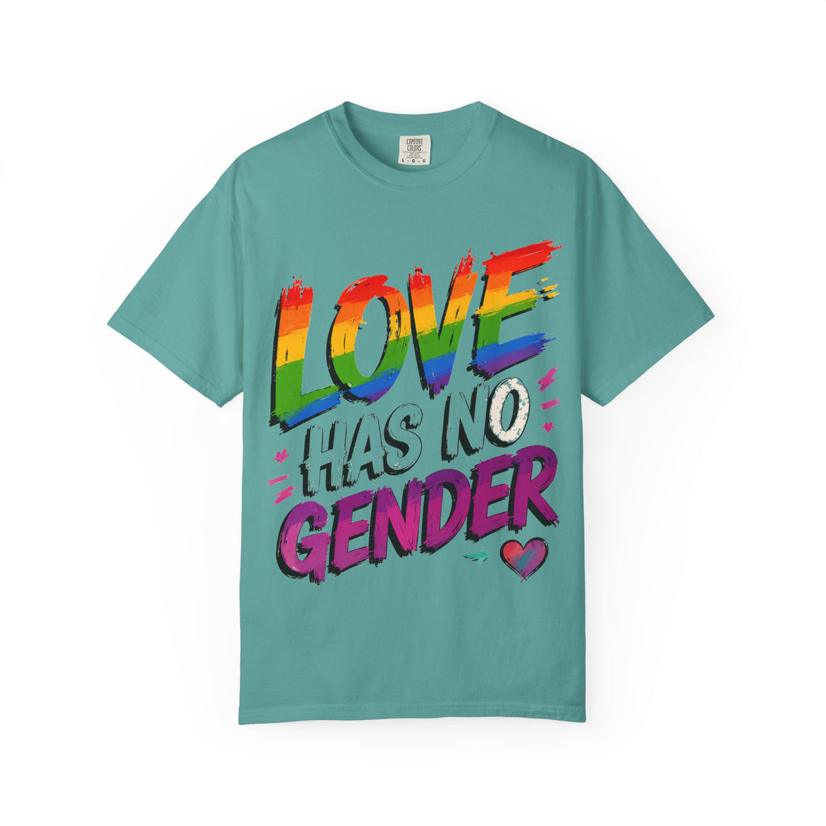 T-Shirt — "Love Has No Gender" Rainbow Pride Graphic Tee