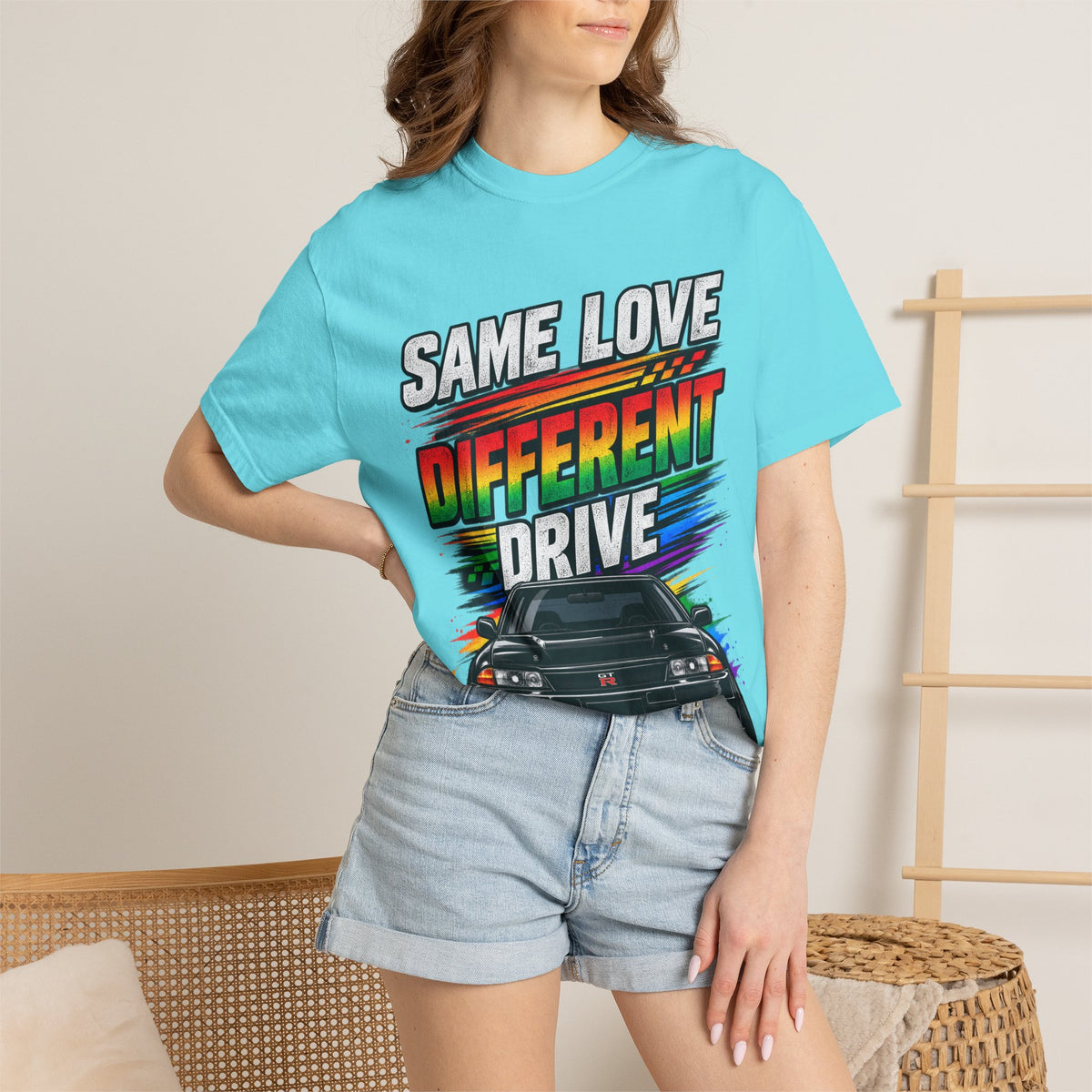 T-Shirt — "Same Love Different Drive" Car Graphic Tee