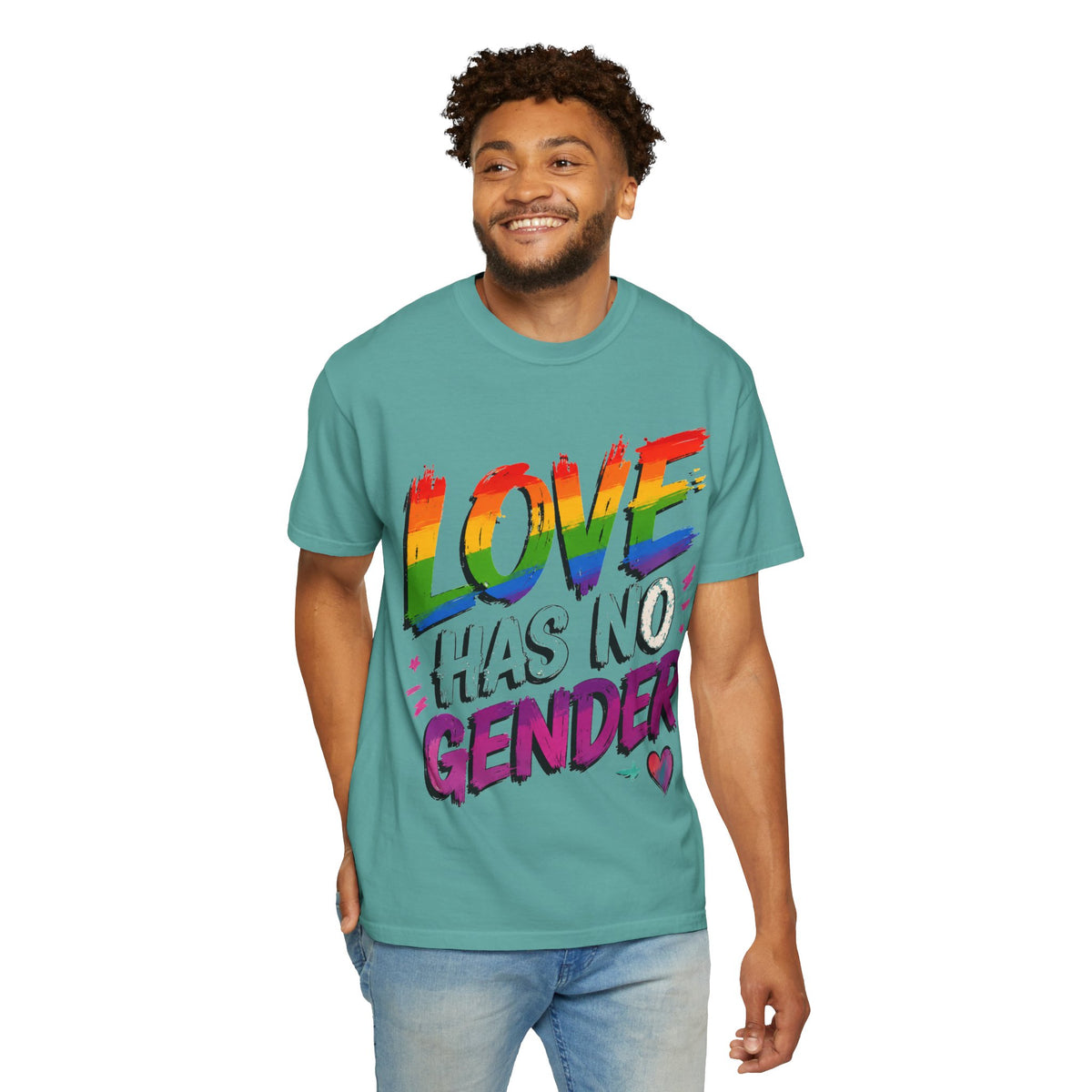 T-Shirt — "Love Has No Gender" Rainbow Pride Graphic Tee