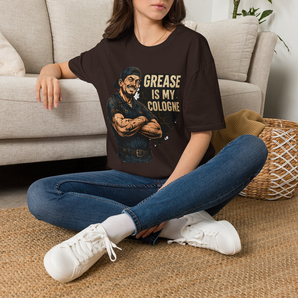 Grease Is My Cologne T‑Shirt — Funny Mechanic Vintage Auto Tee
