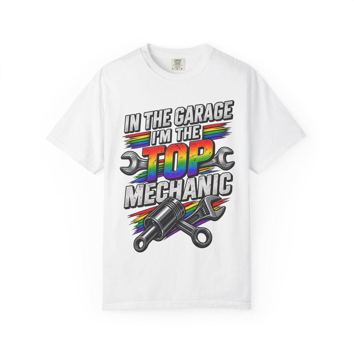 Top Mechanic T-Shirt — "In the Garage I'm the Top Mechanic" Graphic Tee