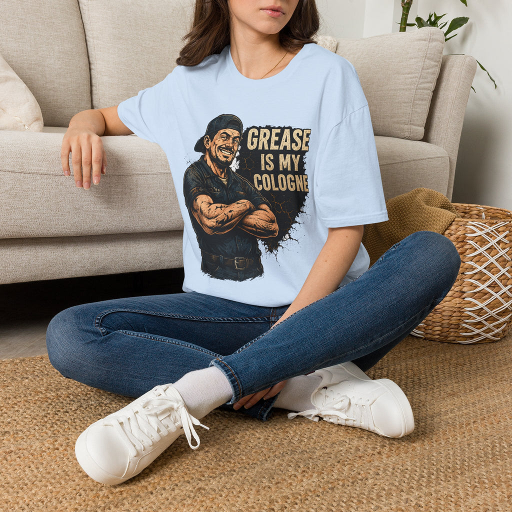 Grease Is My Cologne T‑Shirt — Funny Mechanic Vintage Auto Tee