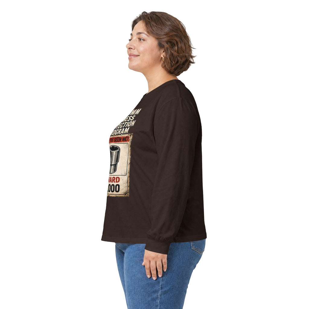 Long Sleeve Tee — “10mm Witness Protection Program” Wanted Poster Design