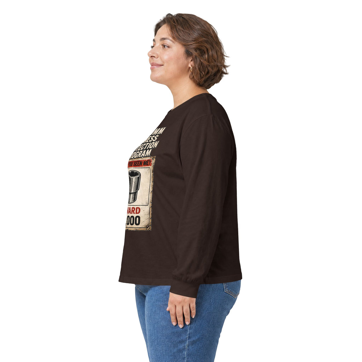 Long Sleeve Tee — “10mm Witness Protection Program” Wanted Poster Design