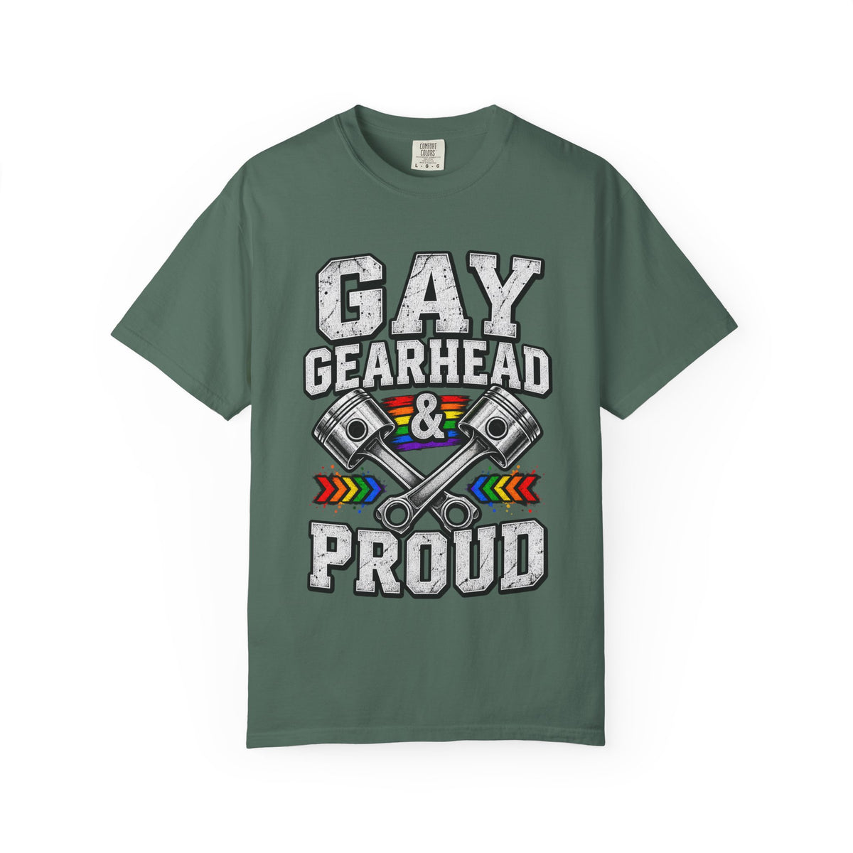 Gay Gearhead & Proud T-Shirt — LGBTQ+ Car Enthusiast Tee