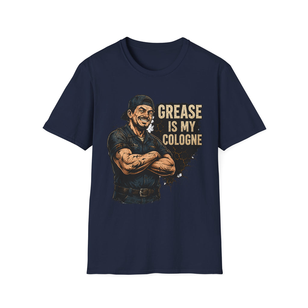 Grease Is My Cologne T‑Shirt — Funny Mechanic Vintage Auto Tee