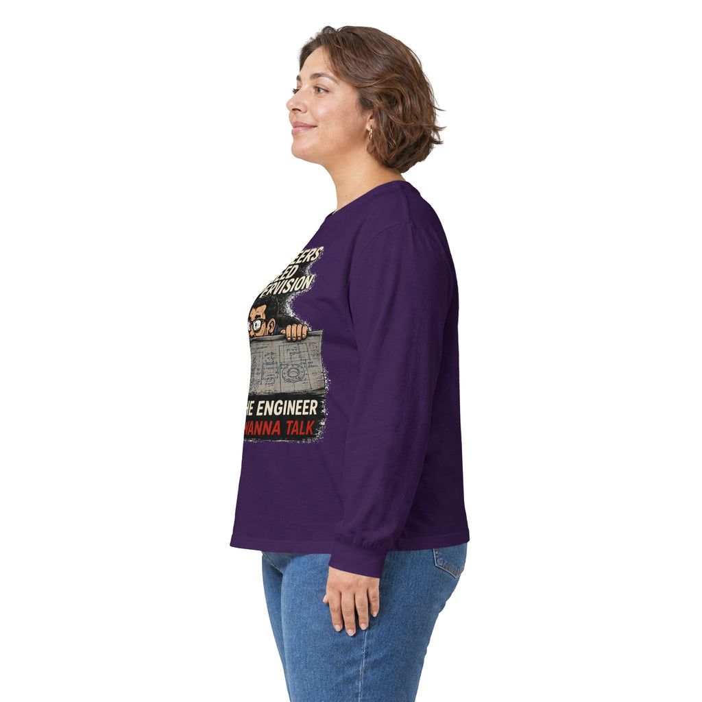 Long Sleeve Tee — “Talking to Engineers” Design