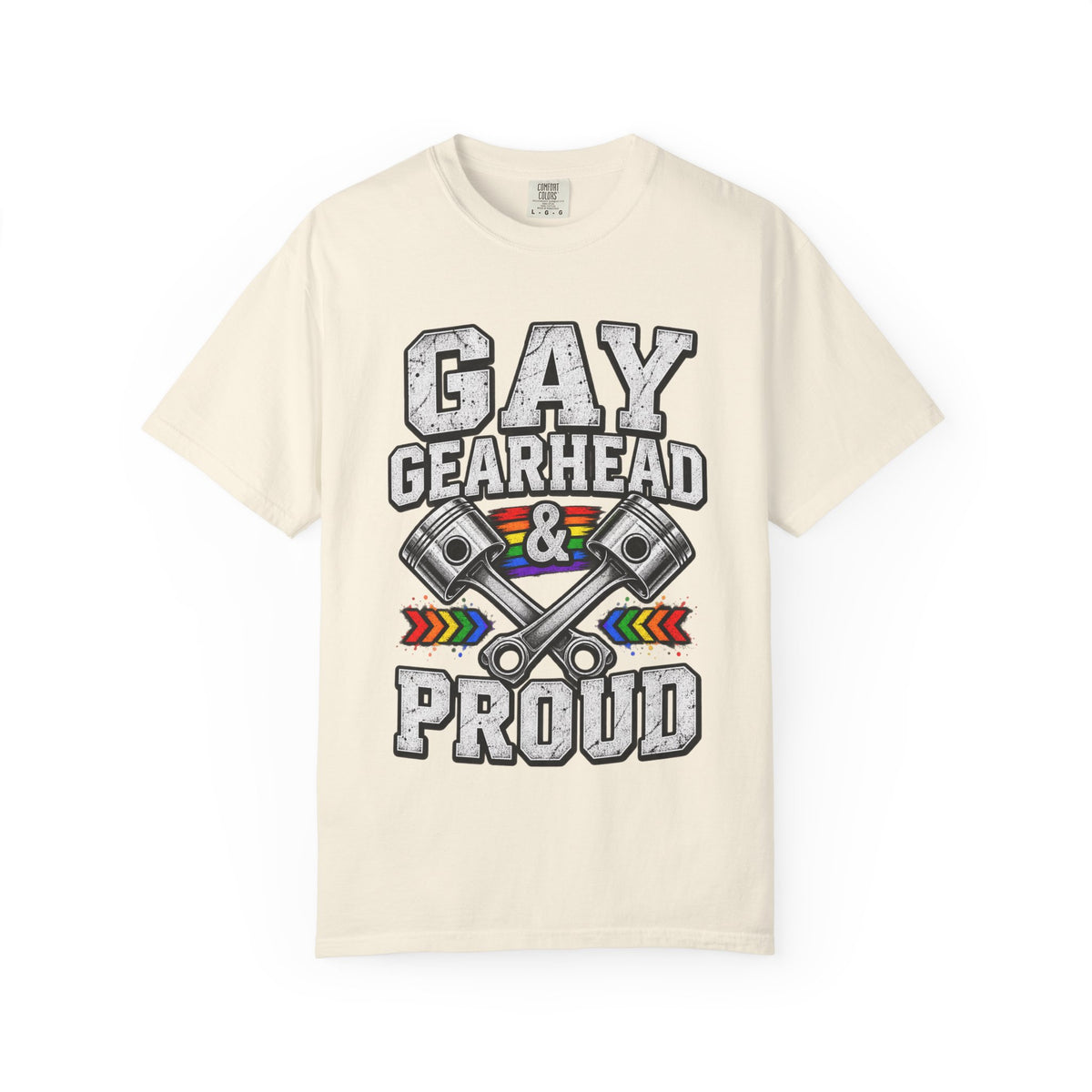 Gay Gearhead & Proud T-Shirt — LGBTQ+ Car Enthusiast Tee
